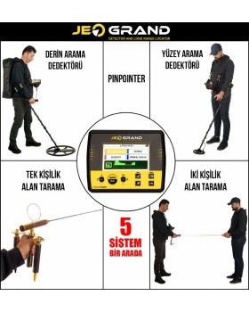 AVRUPA DEDEKTÖR JEOGRAND 2D DİJİTAL EKRANLI DEDEKTÖR PRO PAKET - 0553 571 26 26
