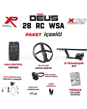 XP DEUS DEDEKTÖR 28 CM X35 BAŞLIK , WS4 KULAKLIK , ANA KONTROL ÜNİTESİ - 0553 571 26 26