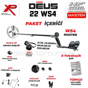 XP DEUS DEDEKTÖR - 22,5 cm HF BAŞLIK , WS4 MASTER KULAKLIK - 0553 571 26 26