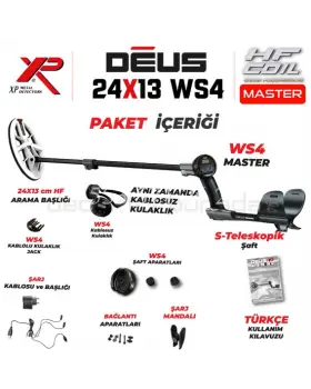 XP DEUS - 24x13cm HF BAŞLIK , WS4 MASTER KULAKLIK - 0553 517 26 26