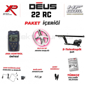 XP DEUS DEDEKTÖR 22,5 CM HF BAŞLIK VE ANA KONTROL ÜNİTESİ - 0553 571 26 26