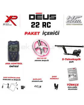 XP DEUS DEDEKTÖR 22,5 CM HF BAŞLIK VE ANA KONTROL ÜNİTESİ - 0553 571 26 26