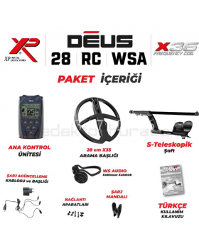 XP DEUS - 28cm X35 BAŞLIK , ANA KONTROL ÜNİTESİ (RC), WSAUDIO KULAKLIK - FULL PAKET - 0553 571 26 26