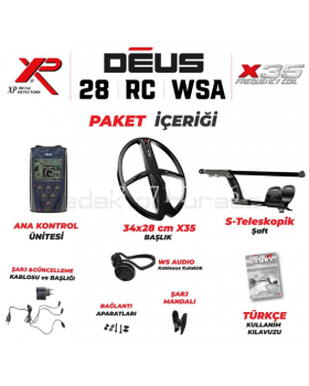 XP DEUS - 34x28cm X35 BAŞLIK , ANA KONTROL ÜNİTESİ (RC), WSAUDIO KULAKLIK - FULL PAKET - 0553 571 26 26