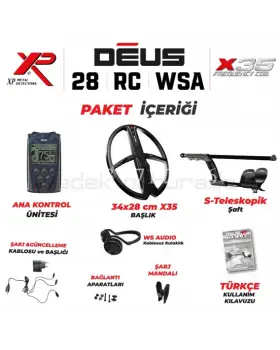 XP DEUS - 34x28cm X35 BAŞLIK , ANA KONTROL ÜNİTESİ (RC), WSAUDIO KULAKLIK - FULL PAKET - 0553 571 26 26